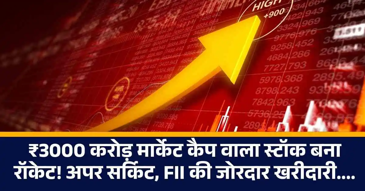 Upper Circuit Stocks : ₹3000 करोड़ मार्केट कैप वाला स्टॉक बना रॉकेट! अपर सर्किट, FII की जोरदार खरीदारी....